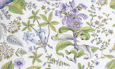 Matouk Pomegranate Quilted Linen Pillow Sham In Lilac
