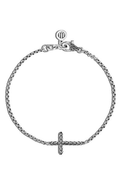 Shop John Hardy Classic Chain Cross Bracelet In Silver