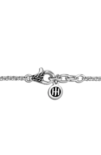 John Hardy ‘classic Chain' Silver Cross Charm Mini Rolo Chain Bracelet In Silver
