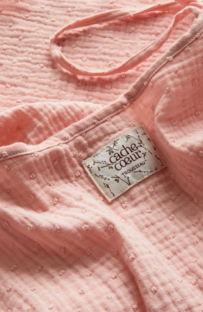 Cache Coeur Organic Cotton Maternity & Nursing Nightgown In Coral