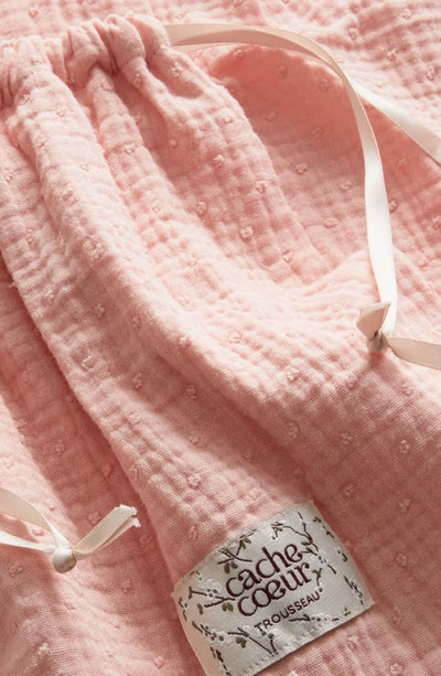 Cache Coeur Organic Cotton Maternity & Nursing Nightgown In Coral