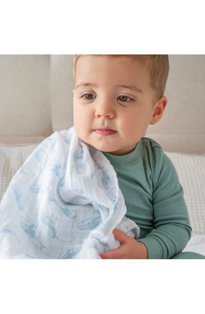 Aden + Anais Assorted 2-pack Organic Cotton Muslin Swaddling Cloths In Oceanic Blue