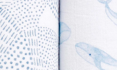 Aden + Anais Assorted 2-pack Organic Cotton Muslin Swaddling Cloths In Oceanic Blue