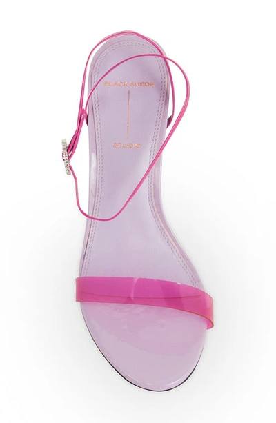 Shop Black Suede Studio Carrie Stiletto Sandal In Lavender Patent