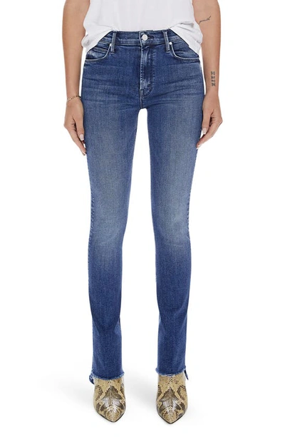 Shop Mother The Runaway Frayed Step Hem Skinny Flare Jeans In Manana Mi Amour