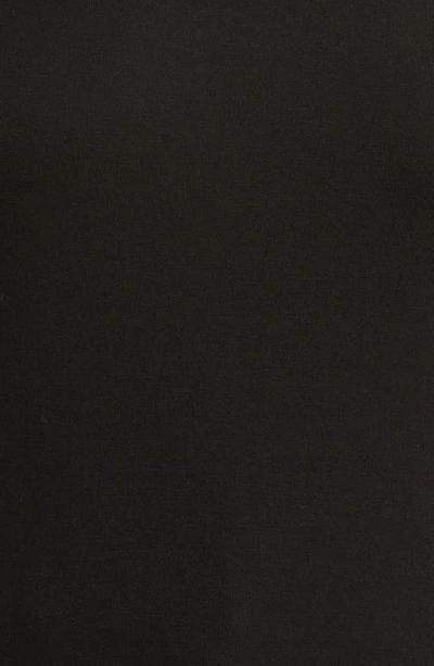 Halogen Crewneck Long Sleeve T-shirt In Rich Black