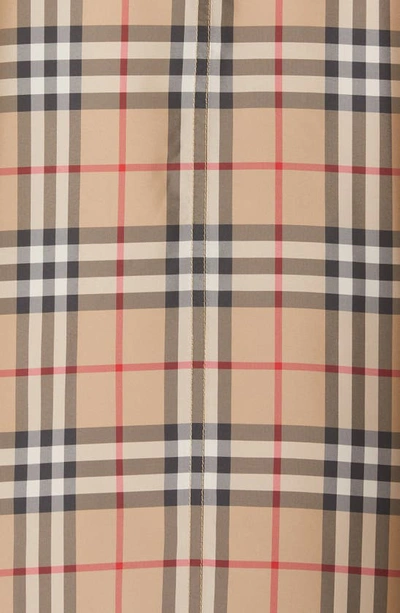 Shop Burberry Check Hooded Poncho In Archive Beige