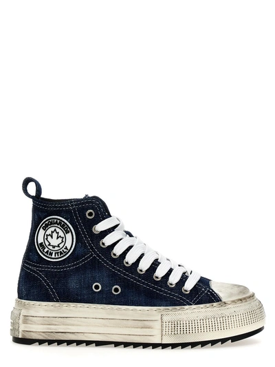 Shop Dsquared2 'berlin' Sneakers In Blue