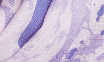Nordstrom Tissue Print Wool & Cashmere Wrap Scarf In Purple Melted Floral