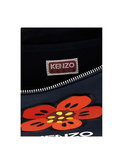 Shop Kenzo 'boke Flower' Clutch In Blue