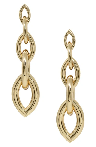 Shop Ettika Gradual Chain Link Drop Earrings In Gold