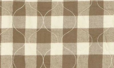 Madewell Gingham Check Quilted Flannel Miniskirt In Distant Surplus