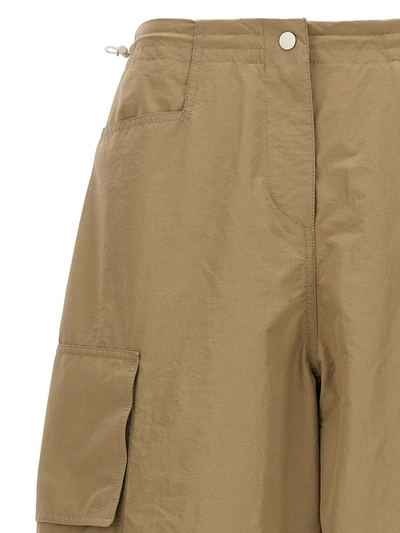 Shop Palm Angels Parachute Pants In Beige