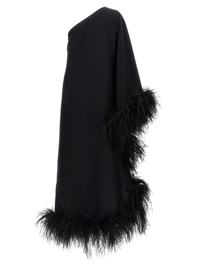 Shop Taller Marmo Feathered Ubud Dress In Black