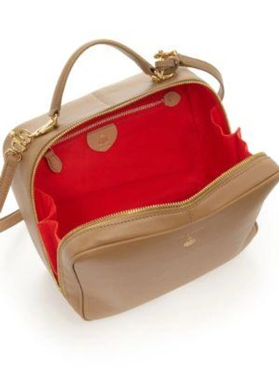 Shop Mark Cross Laura Leather Camera Bag In Nude