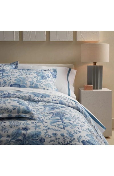 Matouk Pomegranate Linen Pillow Sham In Porcelain Blue