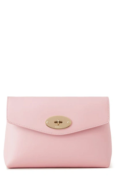 Shop Mulberry Darley Leather Cosmetics Pouch In Powder Rose