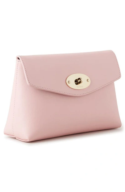 Shop Mulberry Darley Leather Cosmetics Pouch In Powder Rose