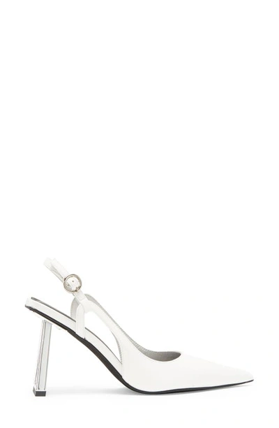 Shop Jeffrey Campbell Creative Slingback Pointed Toe Pump In White Box Silver