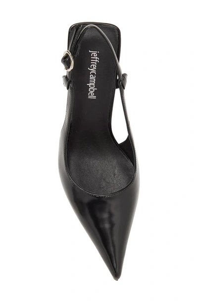 Shop Jeffrey Campbell Creative Slingback Pointed Toe Pump In Black Box Silver