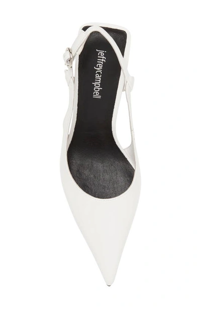 Shop Jeffrey Campbell Creative Slingback Pointed Toe Pump In White Box Silver