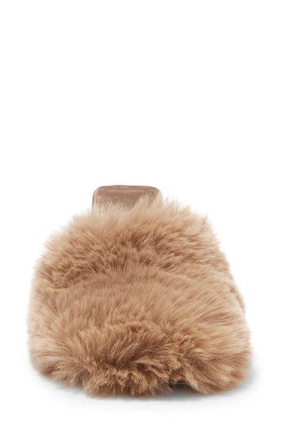 Shop Jeffrey Campbell Binx Faux Fur Sandal In Beige Combo