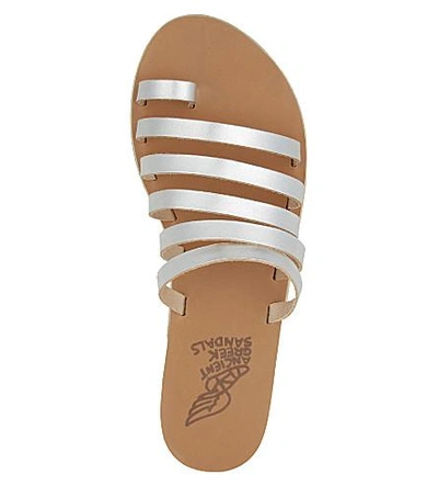 Shop Ancient Greek Sandals Niki Leather Sandals In Silver