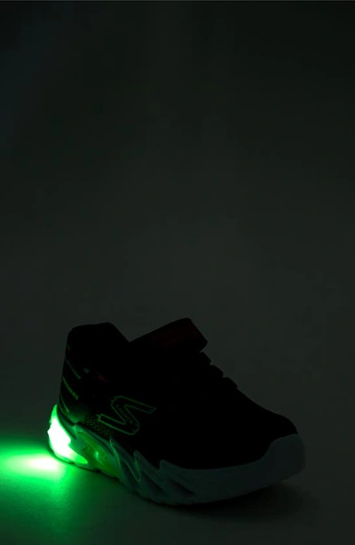 Shop Skechers Kids' Flex-glow Bolt Light-up Sneaker In Black/ Blue