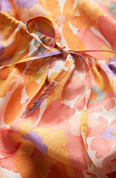 Cache Coeur Barbara Maternity/nursing Nightgown In Multi Orange