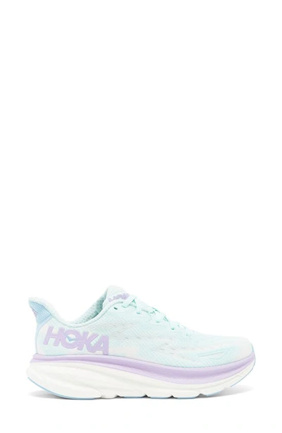 Shop Hoka Clifton 9 Running Shoe In Sunlit Ocean / Lilac Mist