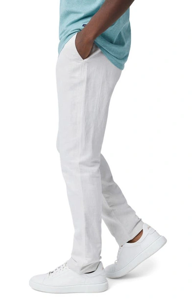 Shop Good Man Brand Tulum Flat Front Linen & Cotton Pants In White