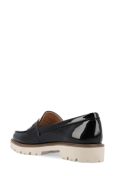 Shop Journee Collection Kenly Penny Loafer In Patent/ Black