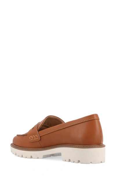 Shop Journee Collection Kenly Penny Loafer In Tan