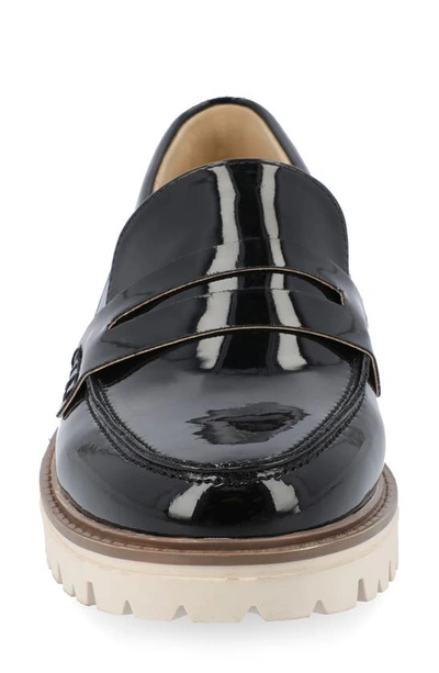 Shop Journee Collection Kenly Penny Loafer In Patent/ Black