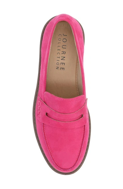 Shop Journee Collection Kenly Penny Loafer In Pink