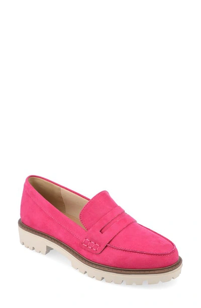 Journee Collection Kenly Womens Moc Closed Toe Loafers In Pink