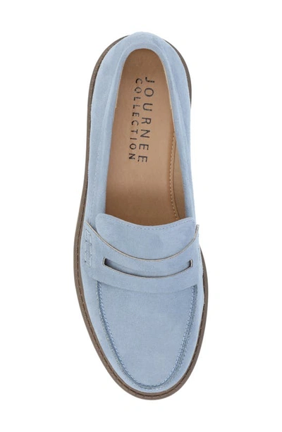Journee Collection Kenly Penny Loafer In Blue