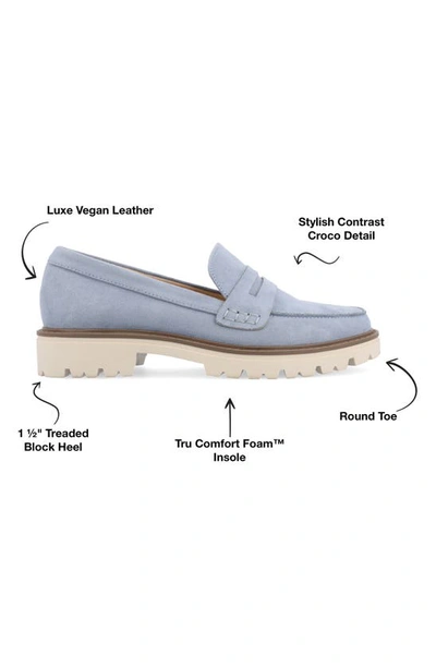 Journee Collection Kenly Penny Loafer In Blue