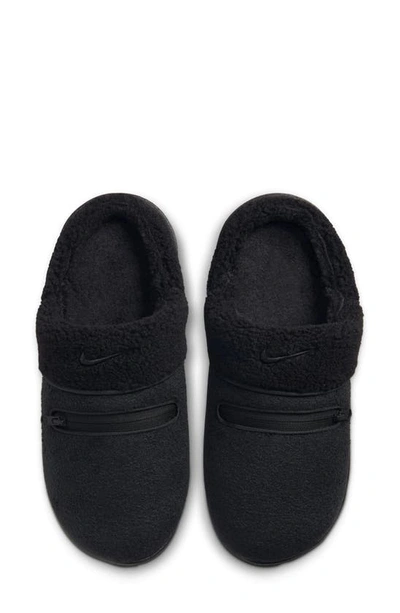 Shop Nike Burrow Se Slipper In Black/ Black/ Dark Smoke Grey
