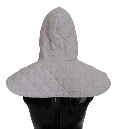 Shop Dolce & Gabbana Quilted Whole Head Wrap One Size Nylon Men's Hat In White