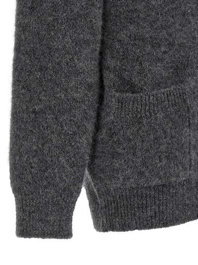 Shop Alessandra Rich Bear Sweater, Cardigans Gray