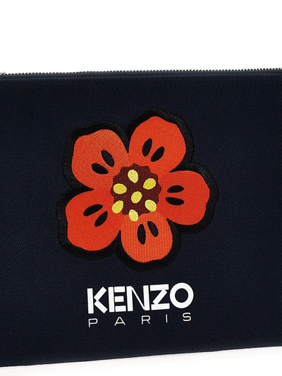 Shop Kenzo Boke Flower Clutch Blue
