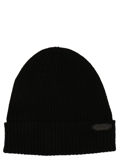 Shop Brioni Fisherman's Rib Beanie Hats Black
