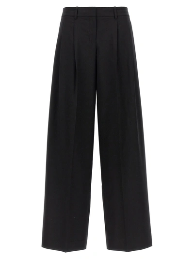 Shop Theory Low Rise Pleated Pants Black
