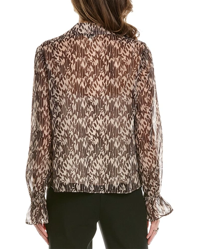 Shop Ted Baker Ruffle Blouse In Brown