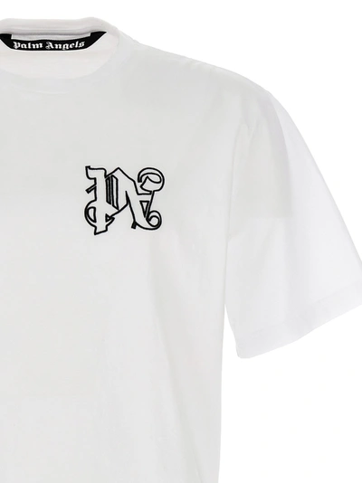 Shop Palm Angels Pa Monogram T-shirt White/black