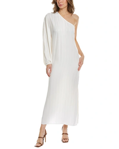 Shop Traffic People Bianca Silk-blend Midi Dress In White