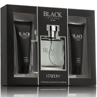 Shop Lovery Black Intense Mens Bath And Body Home Spa Gift - 3pc Beauty Set
