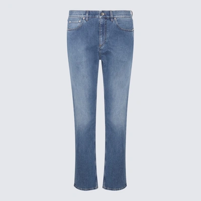 Shop Burberry Muted Navy Denim Jeans