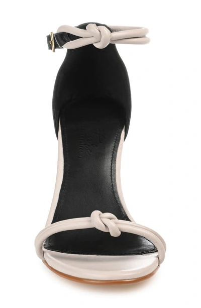Shop Journee Signature Jettah Ankle Strap Sandal In Black/ Bone